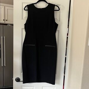 Talbots Black Sleeveless Midi Dress